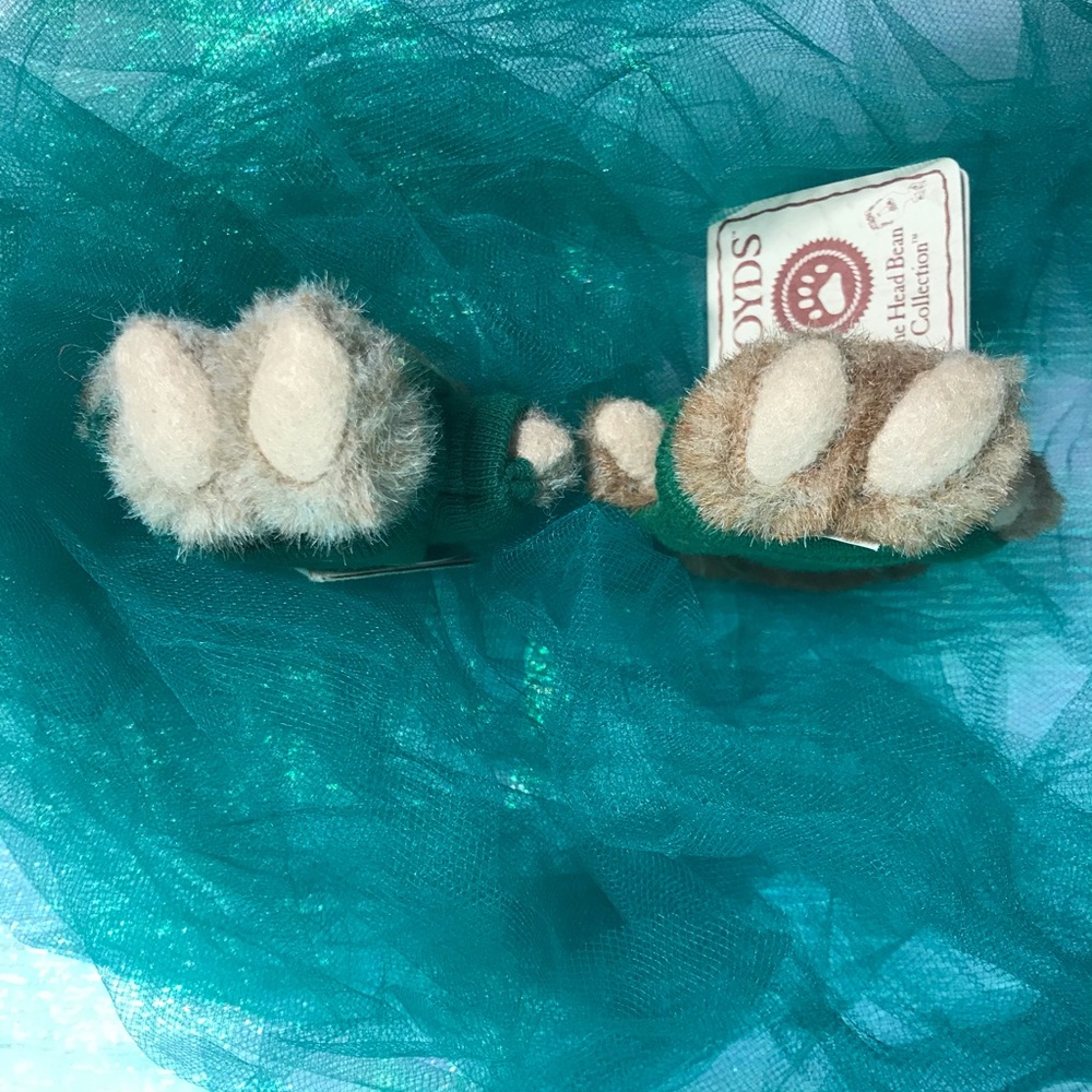 RETIRED Boyds Bears Good Luck & Lots of Luck Mini Message Teddy Bears approx 4” - Picture 8 of 12